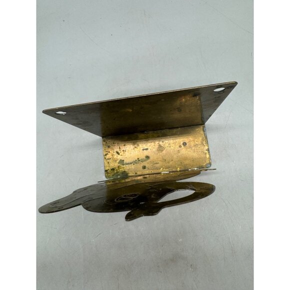 Vintage Brass Elephant-Shaped Bookend Napkin holder Shelf READ - Picture 2 of 6